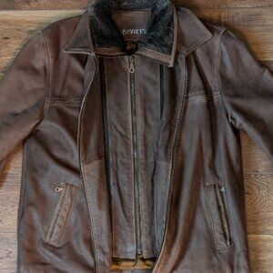 ORVIETO Men's Leather Coat/Jacket size Large